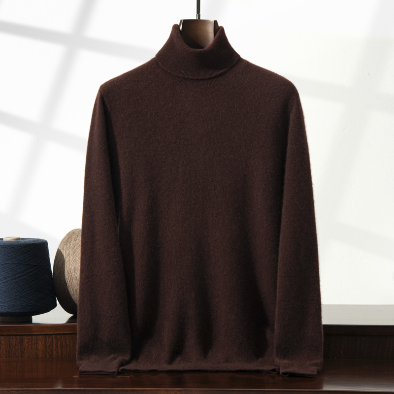 Men's Cashmere Knit Turtleneck Sweater | Warm Long Sleeve