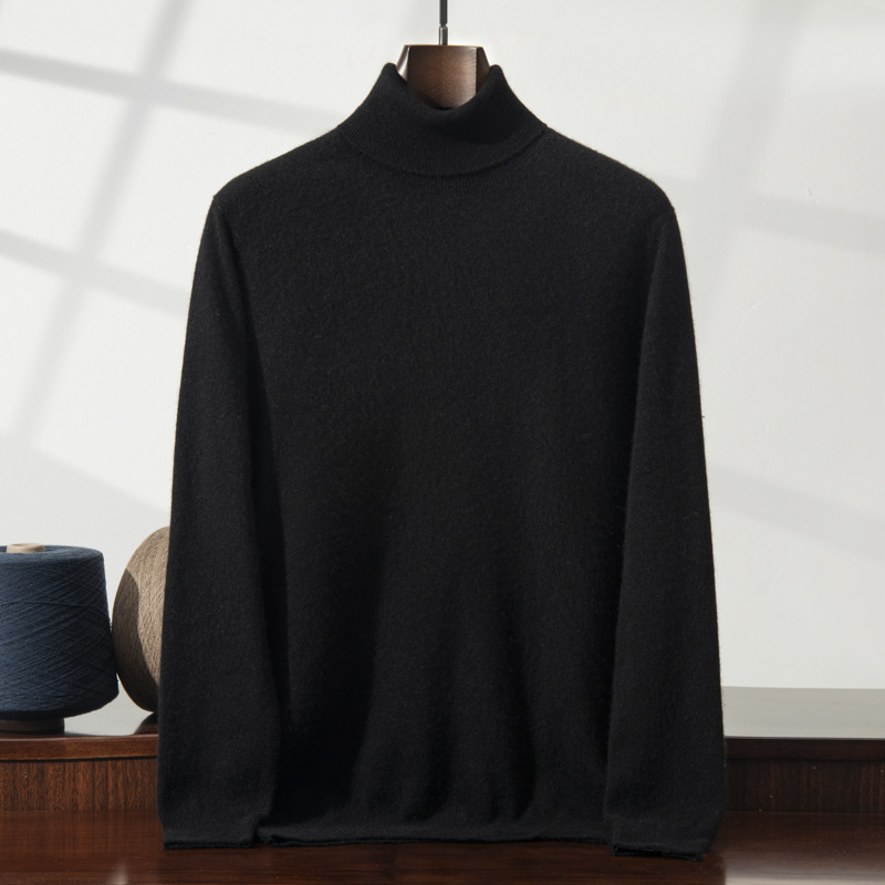 Men's Cashmere Knit Turtleneck Sweater | Warm Long Sleeve