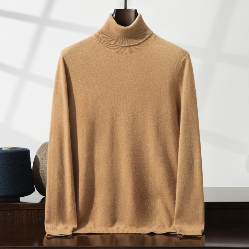 Men's Cashmere Knit Turtleneck Sweater | Warm Long Sleeve