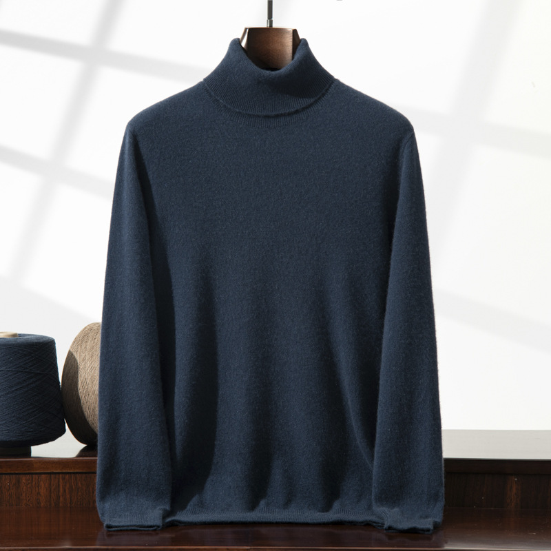 Men's Cashmere Knit Turtleneck Sweater | Warm Long Sleeve