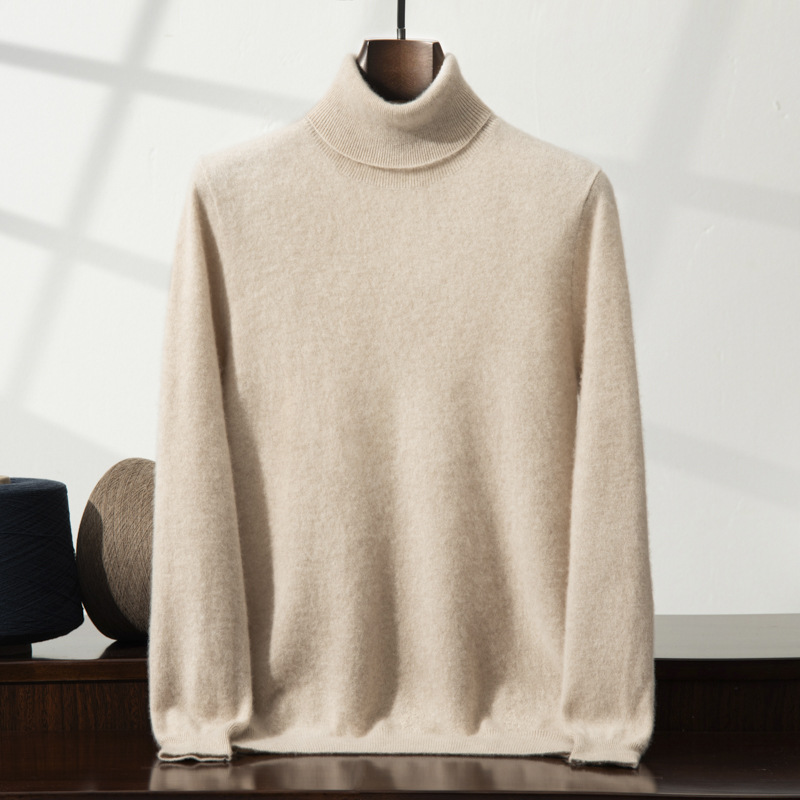Men's Cashmere Knit Turtleneck Sweater | Warm Long Sleeve