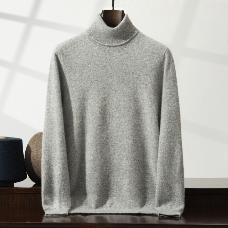 Men's Cashmere Knit Turtleneck Sweater | Warm Long Sleeve