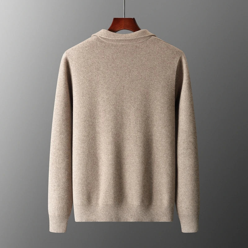 Men's knit zip up cardigan sweater | long sleeve lightweight