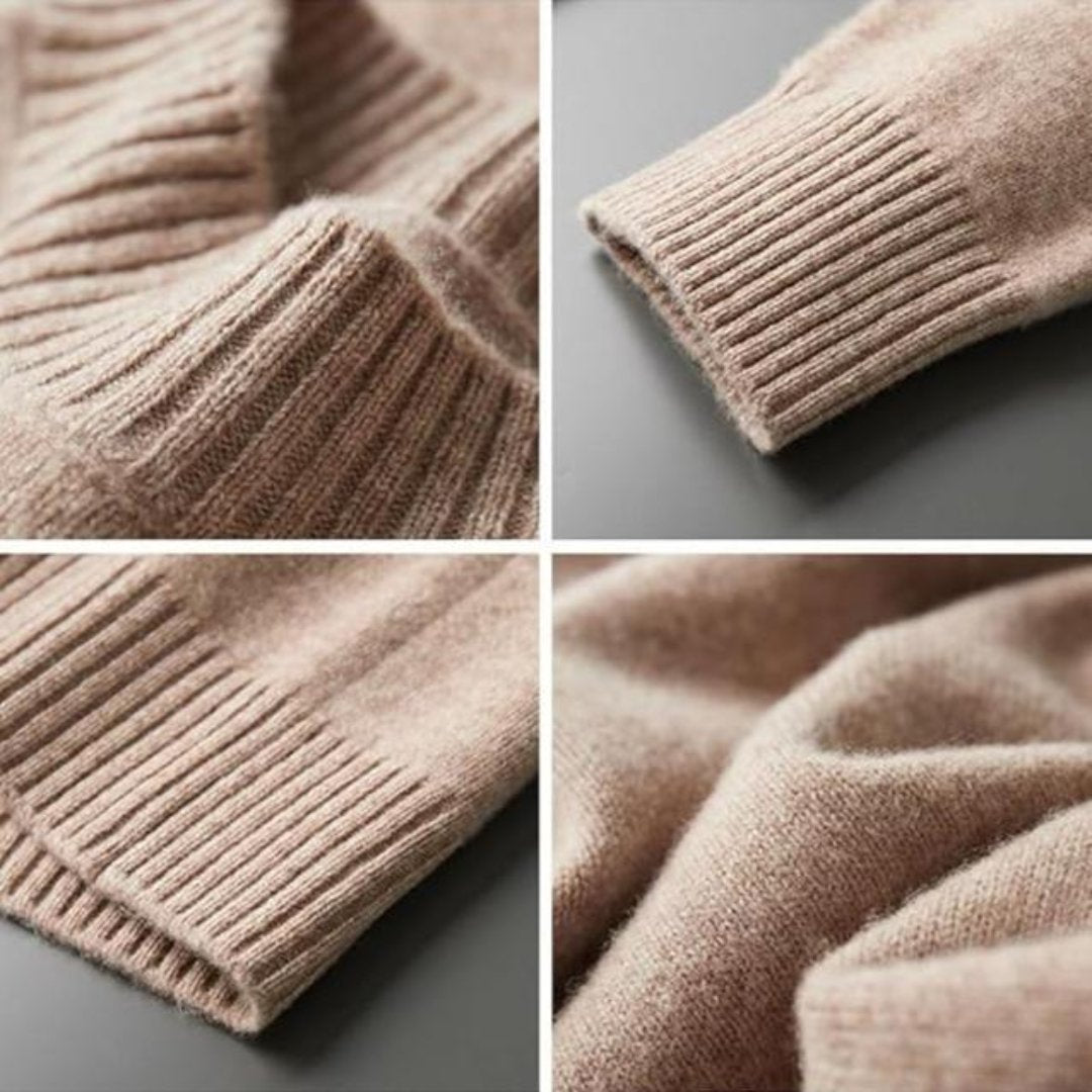 Men's knit long sleeve winter sweater | soft cashmere jumper