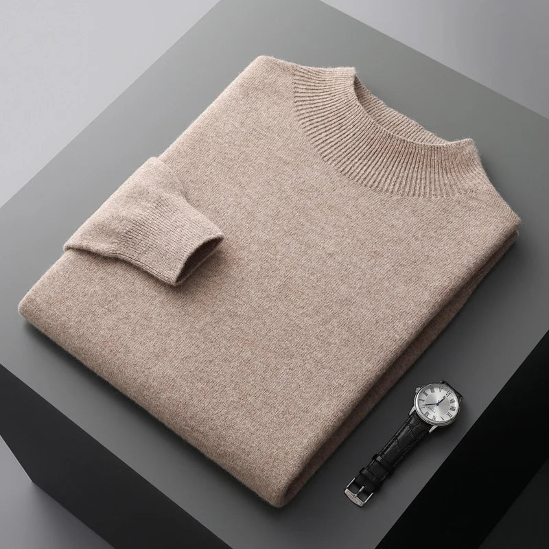 Men's knit long sleeve winter sweater | soft cashmere jumper