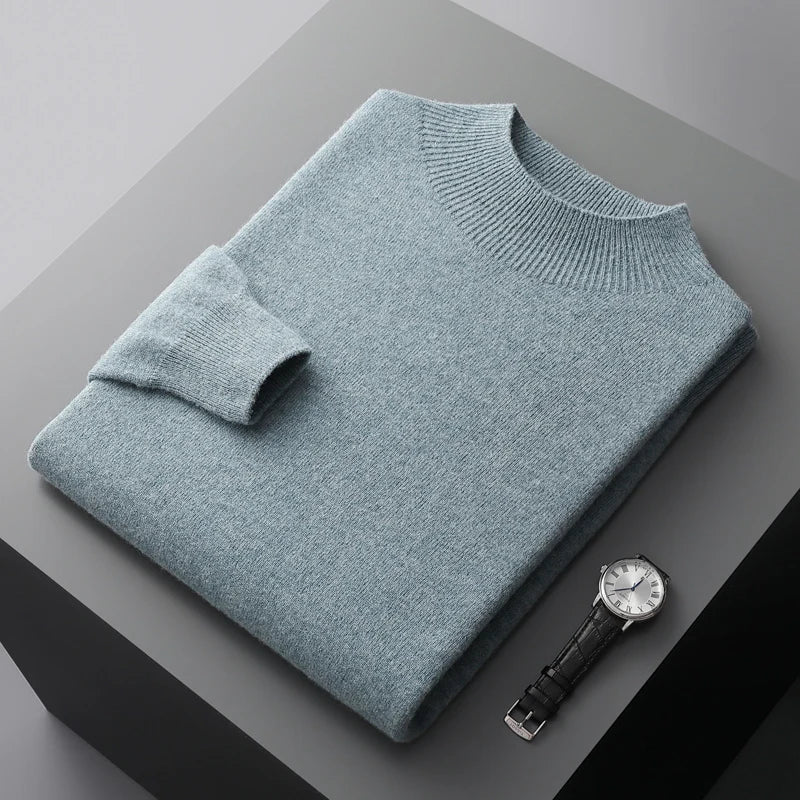 Men's knit long sleeve winter sweater | soft cashmere jumper
