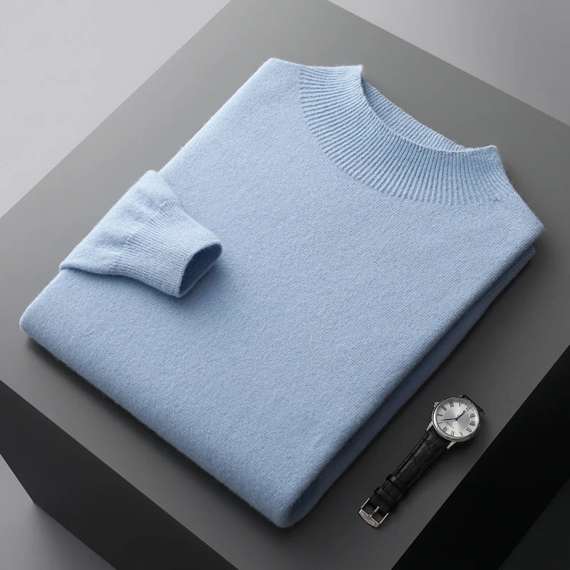 Men's knit long sleeve winter sweater | soft cashmere jumper