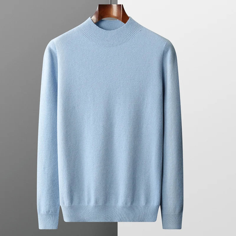 Men's knit long sleeve winter sweater | soft cashmere jumper
