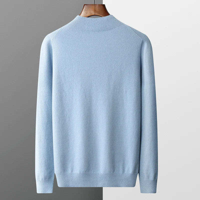 Men's knit long sleeve winter sweater | soft cashmere jumper