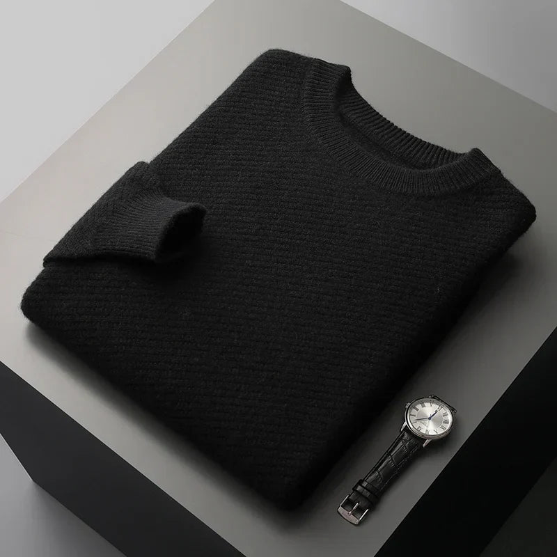Men's Knit Cashmere Sweater | Warm Turtleneck Jumper