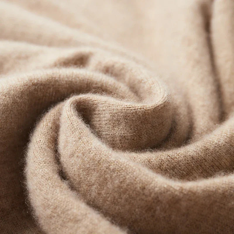 Men's knit cashmere hoodie sweater | long jumper style