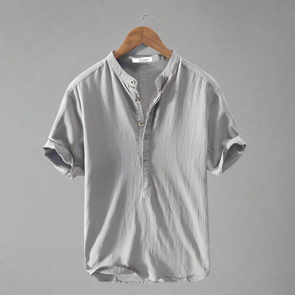 Men's Casual Summer Shirt | Short Sleeve Henley