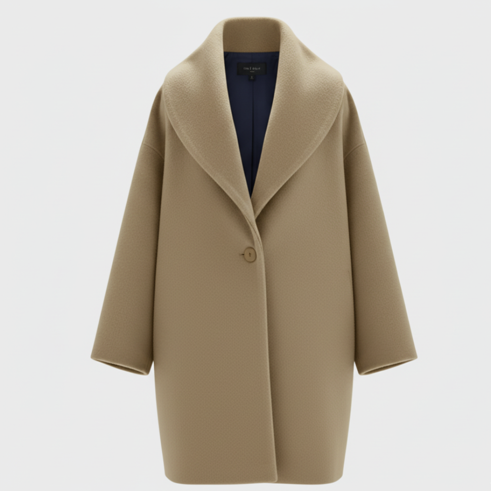 Women Oversized Wool Coat - Long Winter Overcoat