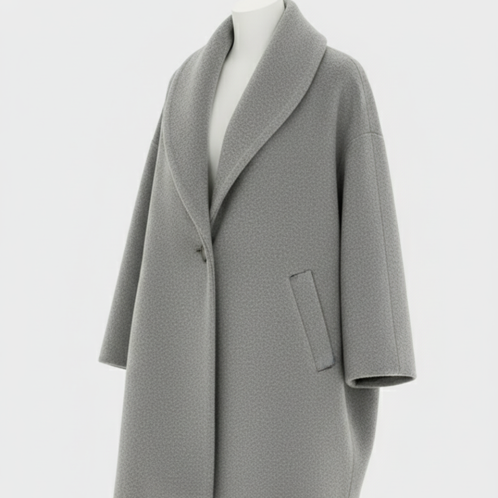 Women Oversized Wool Coat - Long Winter Overcoat