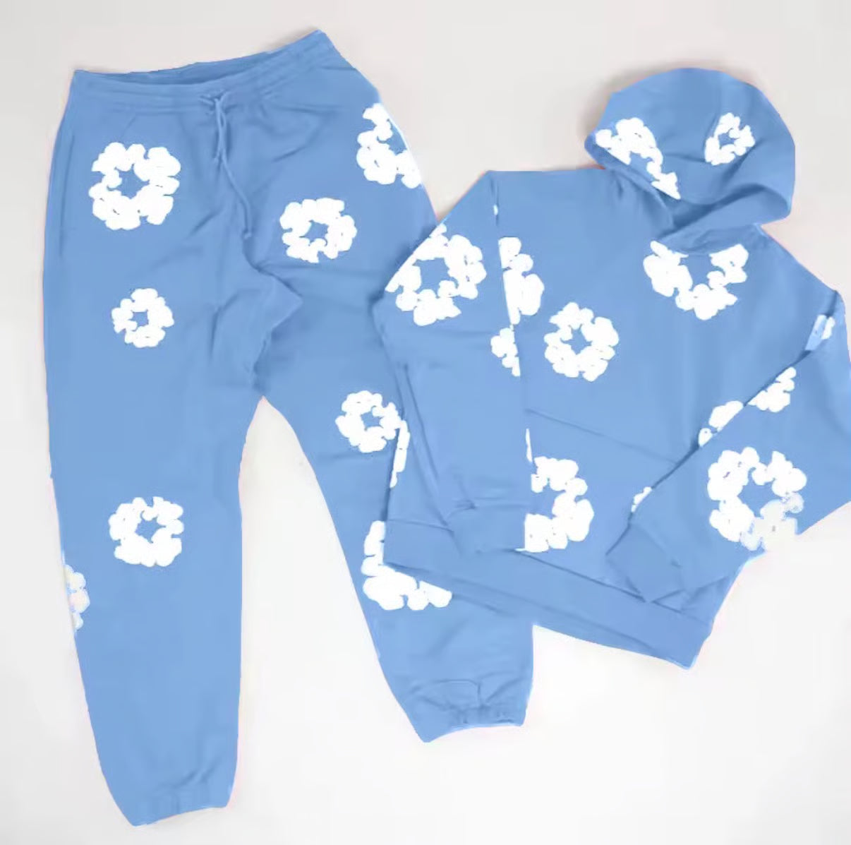 Women Floral Lounge Tracksuit Set Cozy Two Piece Loungewear