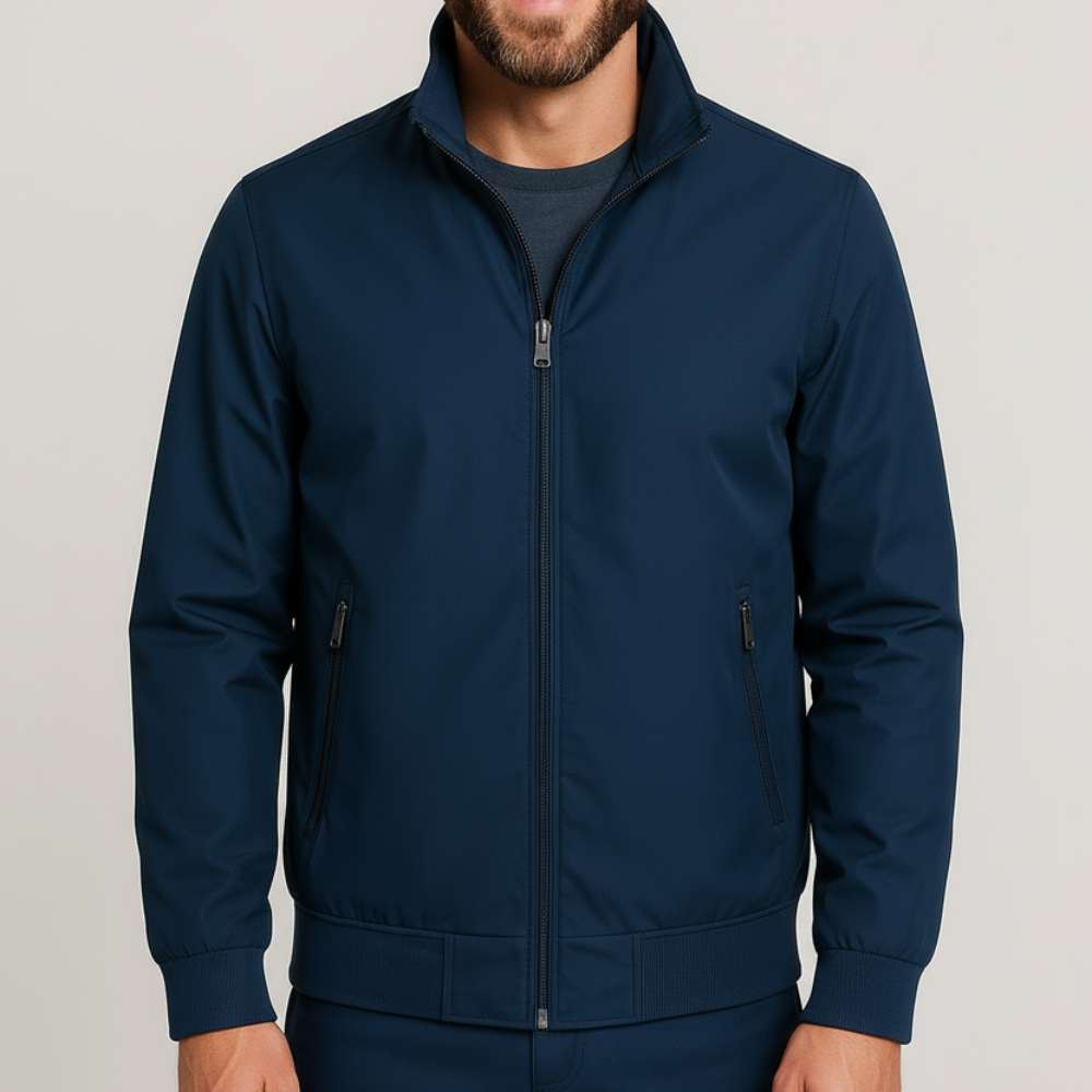 Men's Lightweight Bomber Jacket - Casual Zippered