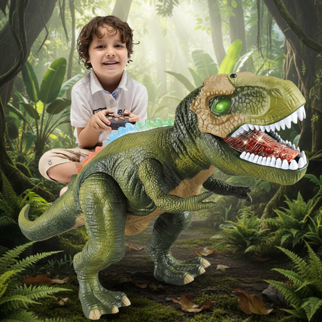 Dinosaur Toy Remote Control Walking Light-Up Roaring Model