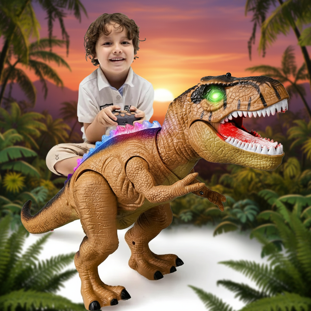 Dinosaur Toy Remote Control Walking Light-Up Roaring Model
