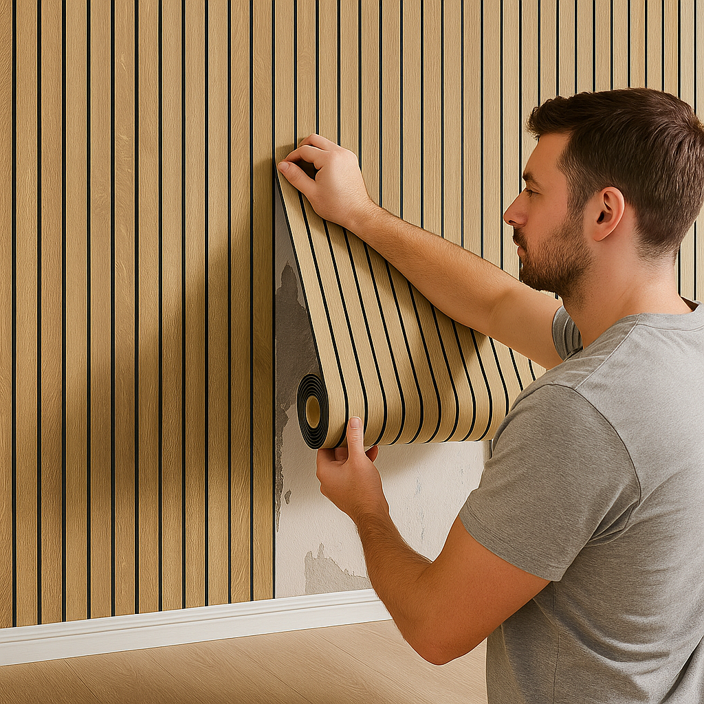 Wall Panels 3D Wood Effect Self-Adhesive Peel and Stick Design