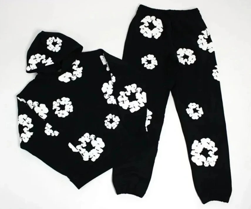 Women Floral Lounge Tracksuit Set Cozy Two Piece Loungewear