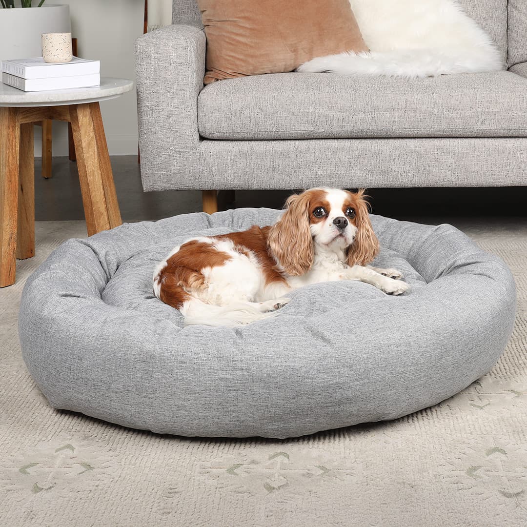 Dog Bed Calming Round Plush Washable Anti Anxiety