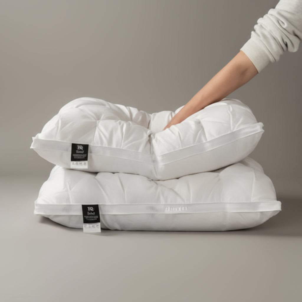 Luxury Goose Down Pillow Supportive Breathable Sleep