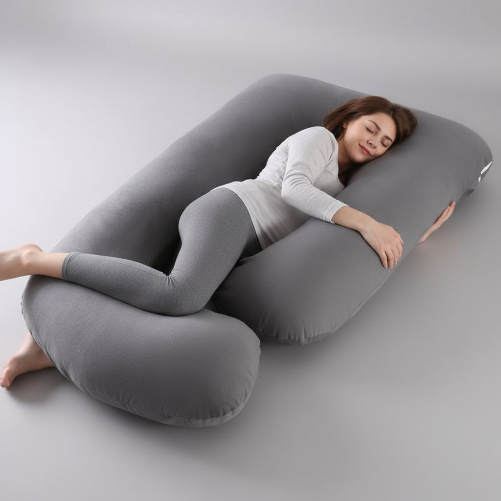 Body Pillow Velvet Full Body Maternity Support Cushion Sleep