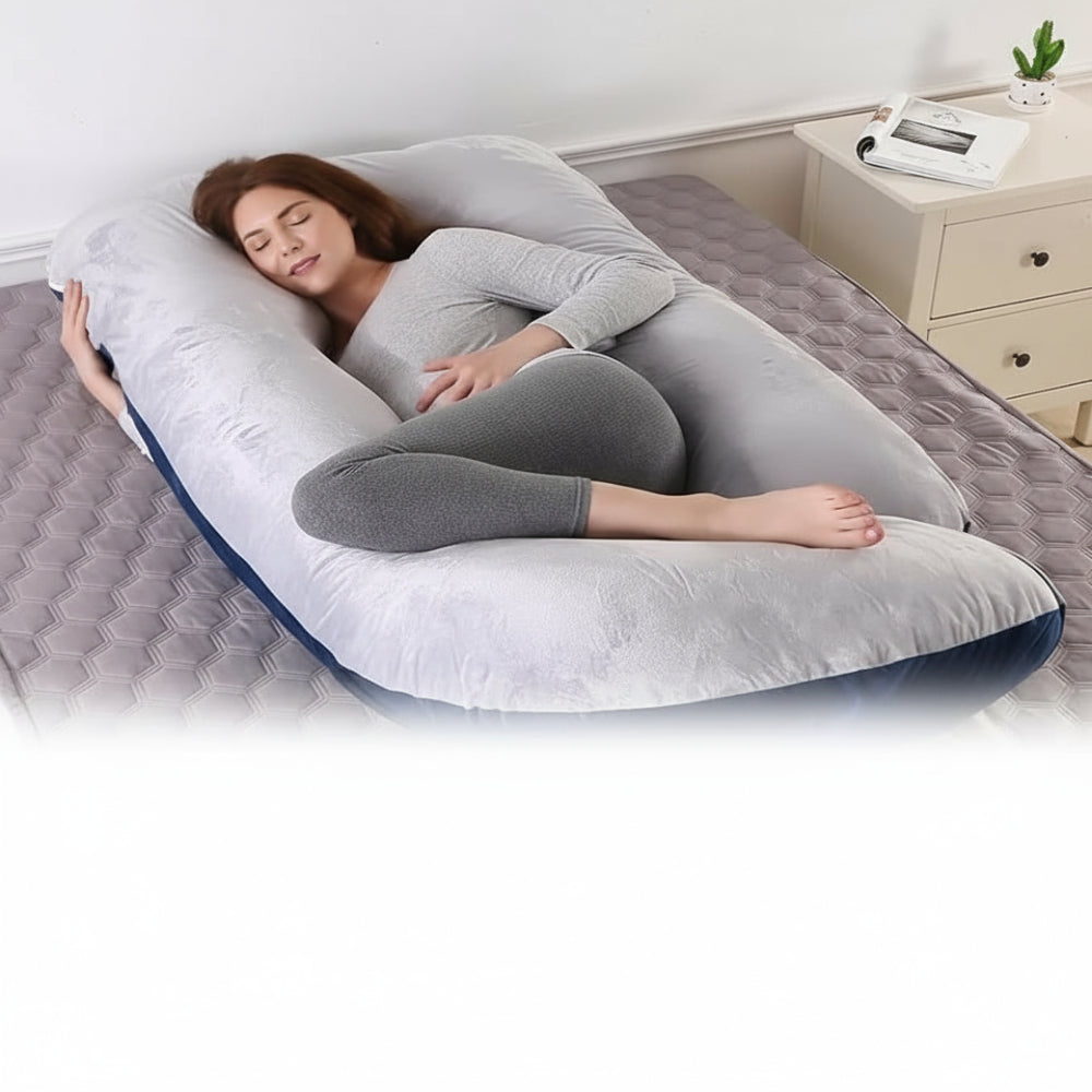Body Pillow Velvet Full Body Maternity Support Cushion Sleep
