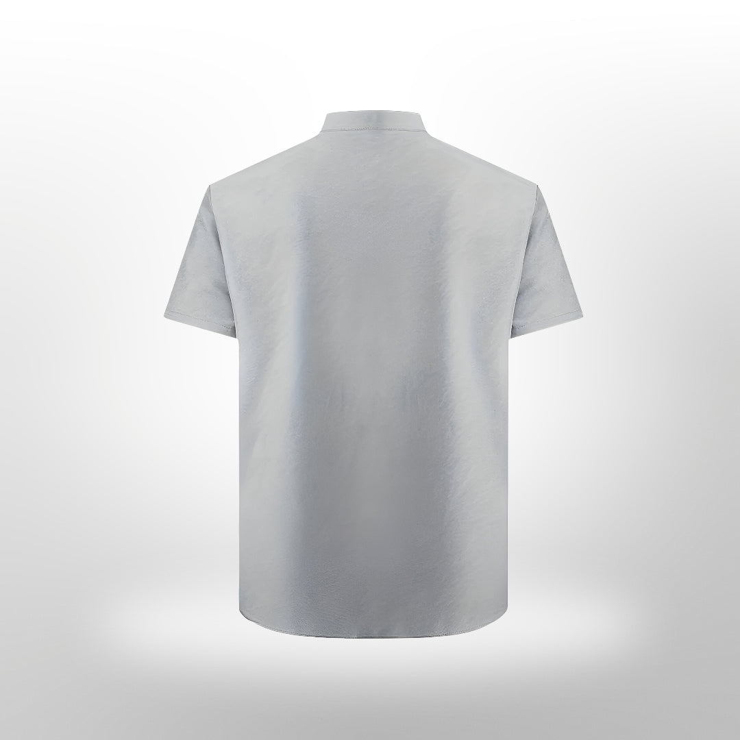 Men's Tight Short Sleeve Shirt | Button Up Casual