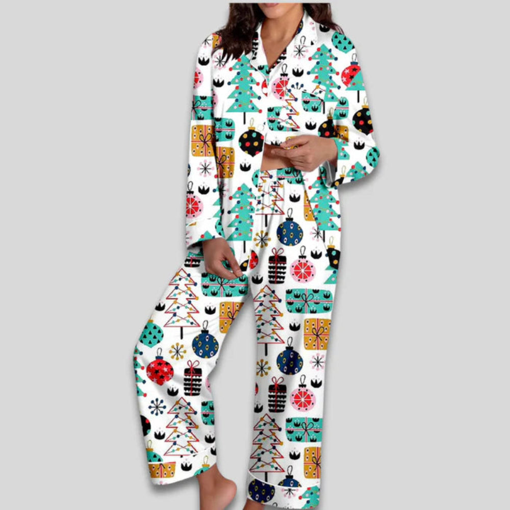 Women's Christmas Pajama Set Soft Two-Piece Loungewear