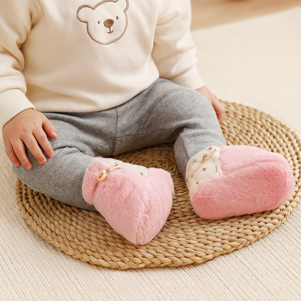 Baby Plush Toddler Shoes Soft Cotton Non Slip Warm Booties