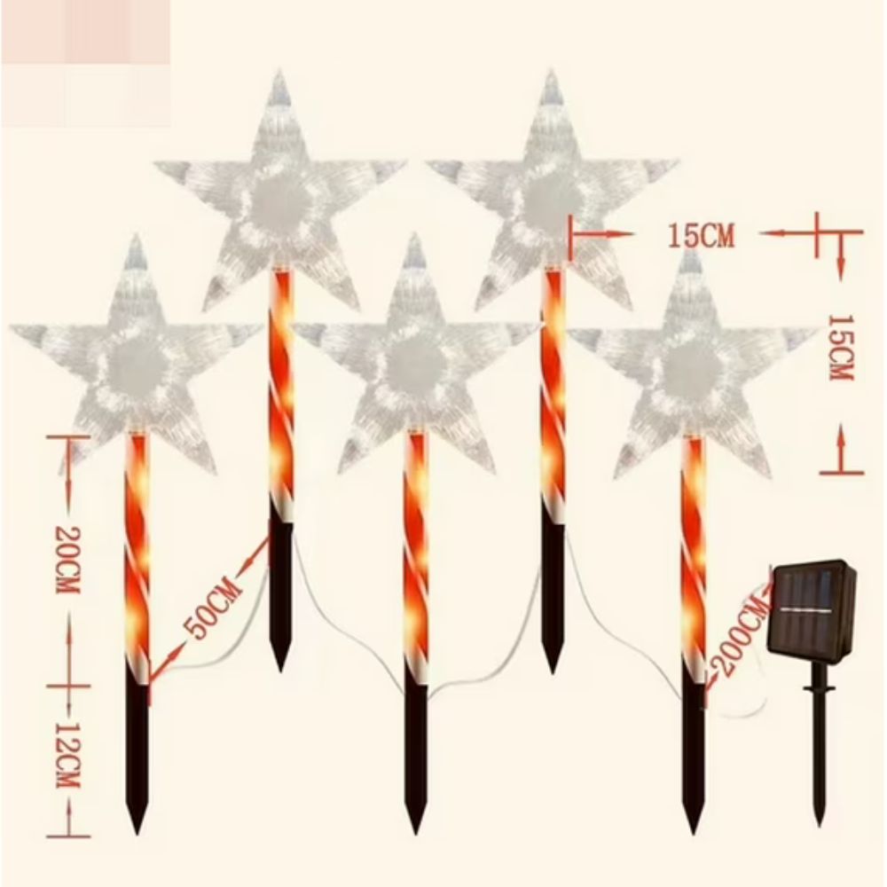 Christmas Pathway Light Outdoor Solar Garden Decoration Stake