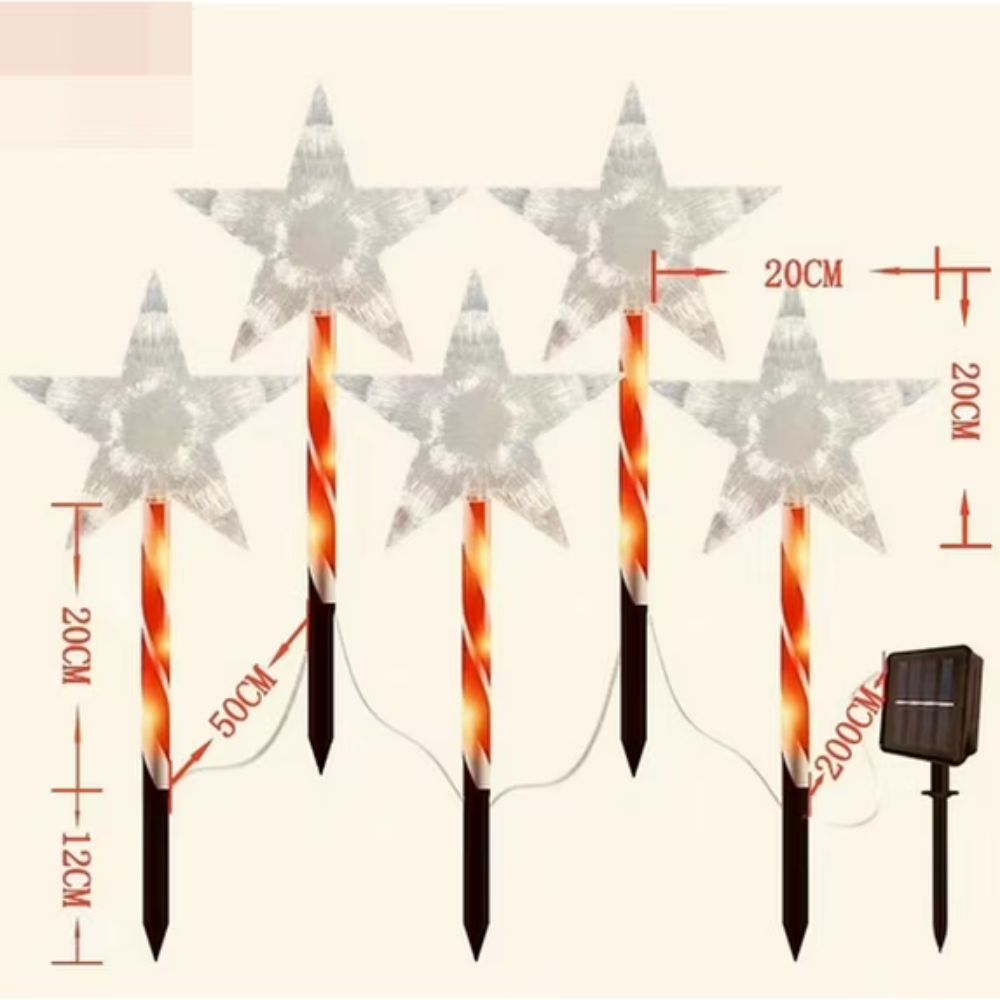 Christmas Pathway Light Outdoor Solar Garden Decoration Stake