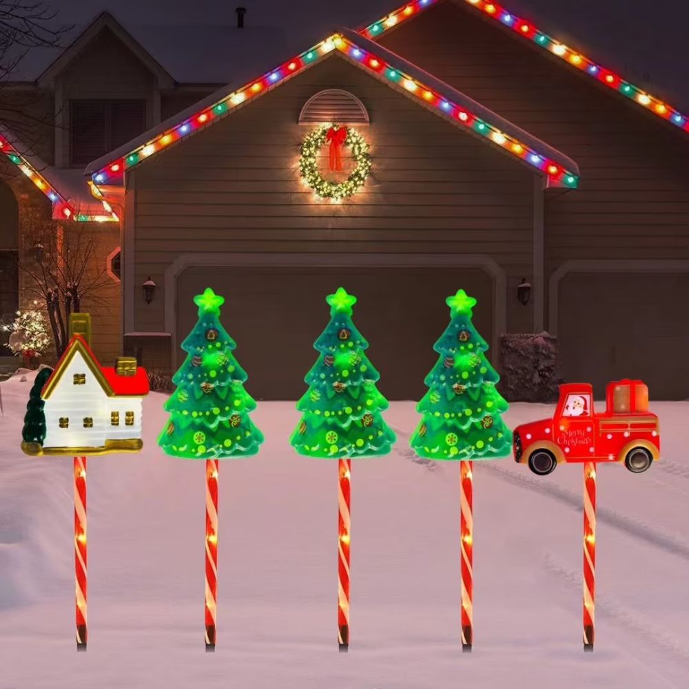 Christmas Pathway Light Outdoor Solar Garden Decoration Stake