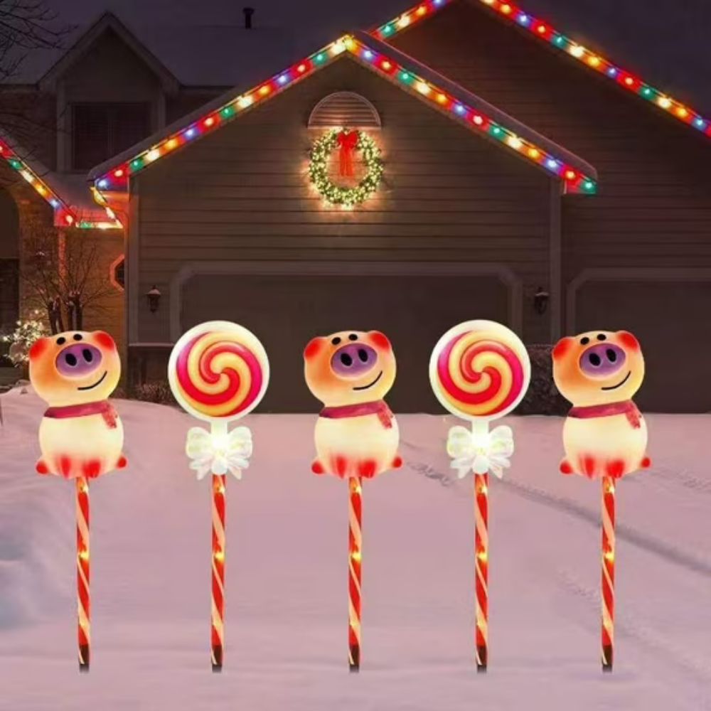 Christmas Pathway Light Outdoor Solar Garden Decoration Stake