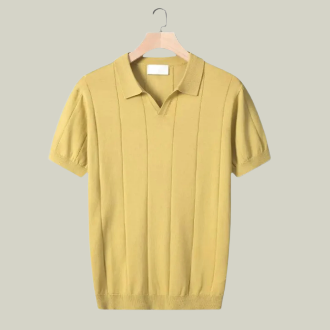 Men’s Slim Fit Polo Shirt | Lightweight Knit Short Sleeve