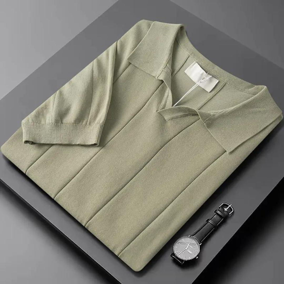 Men’s Slim Fit Polo Shirt | Lightweight Knit Short Sleeve