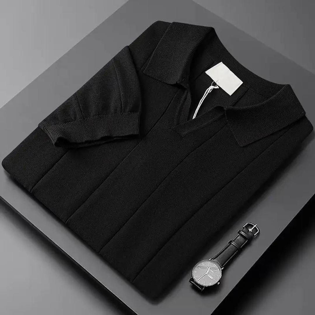Men’s Slim Fit Polo Shirt | Lightweight Knit Short Sleeve