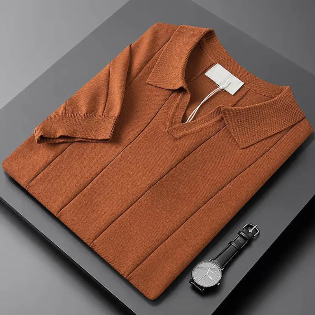 Men’s Slim Fit Polo Shirt | Lightweight Knit Short Sleeve