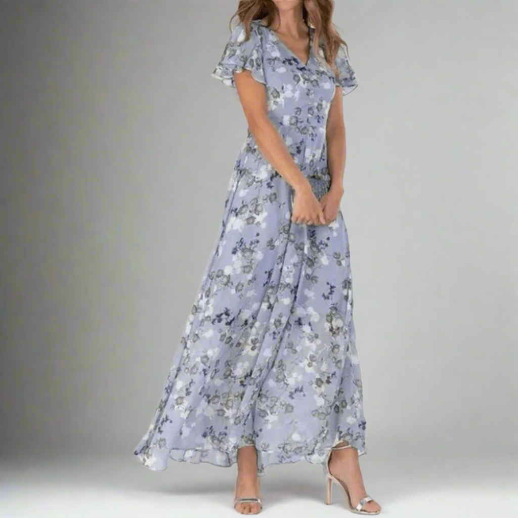 Women’s Floral Summer Wedding Guest Dress | Long Maxi
