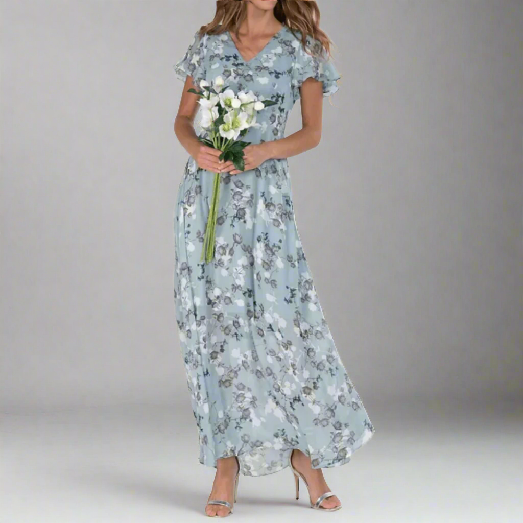 Women’s Floral Summer Wedding Guest Dress | Long Maxi