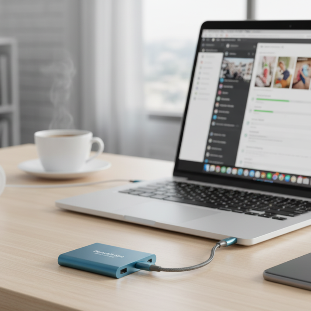 External Portable SSD Drive USB 3.1 High Speed Aluminum Storage