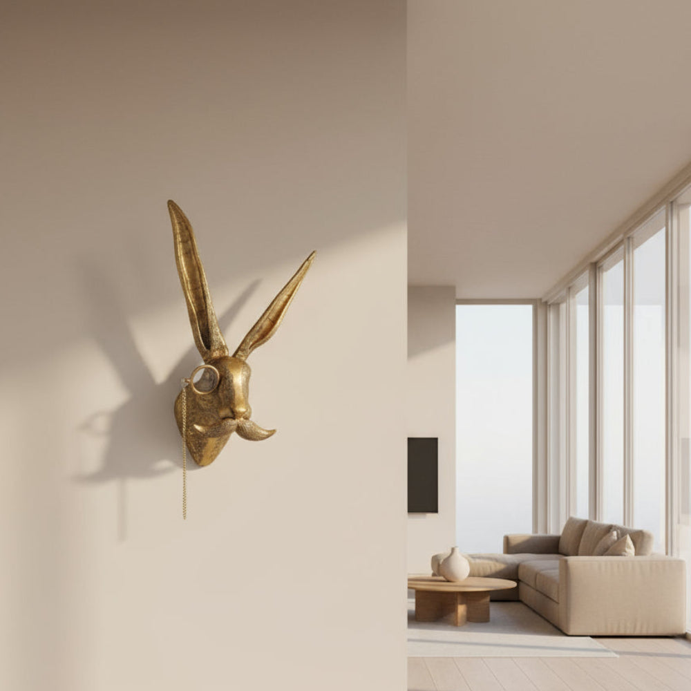 Wall Art Rustic Deer Head Sculpture Resin Mount Living Room Decor