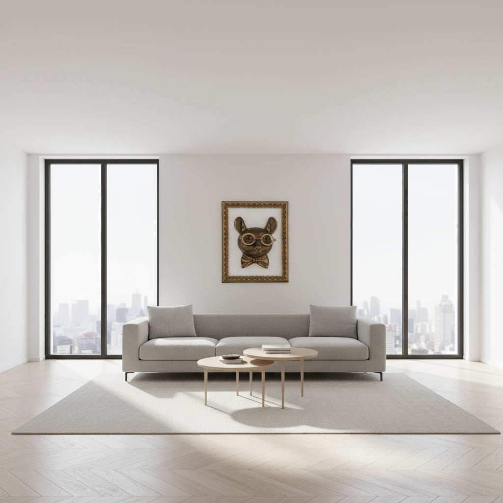 Wall Art Rustic Deer Head Sculpture Resin Mount Living Room Decor