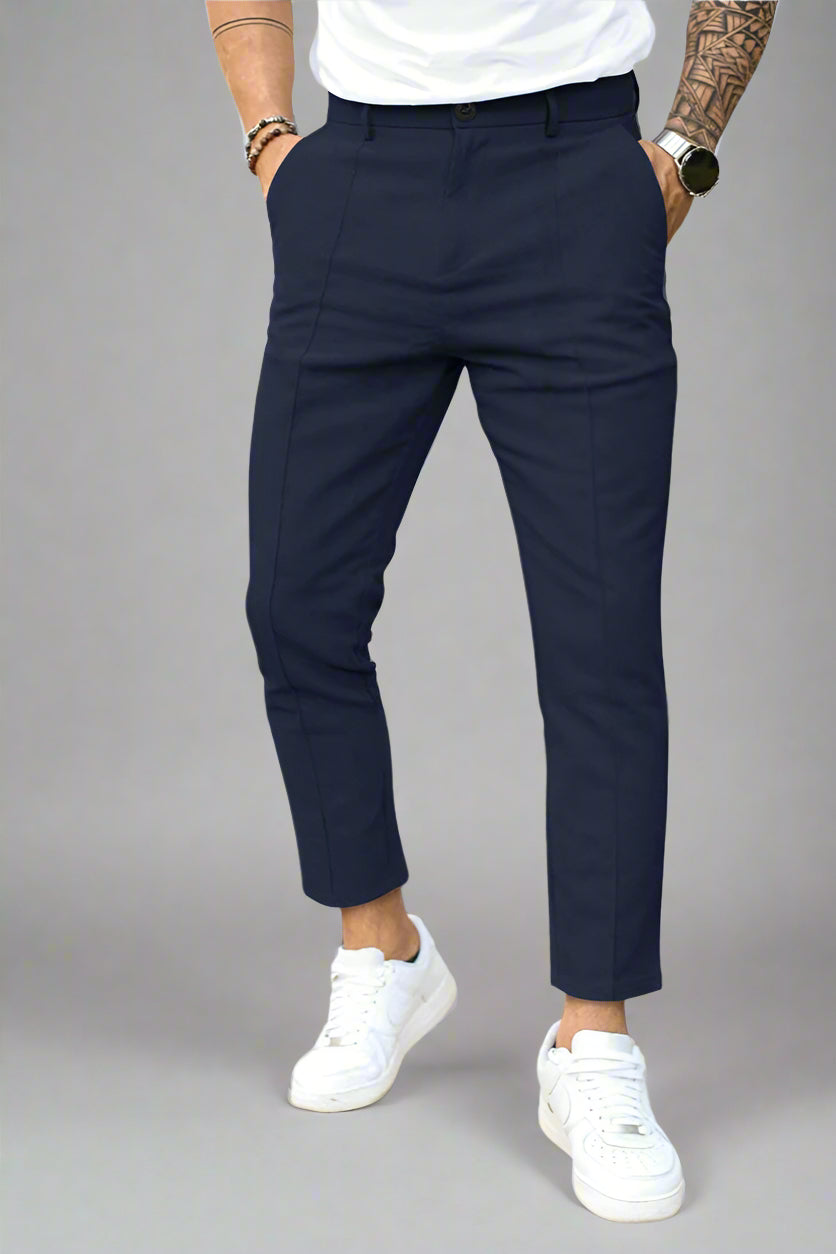 Men’s Slim Fit Trousers | Cropped Tailored Pants