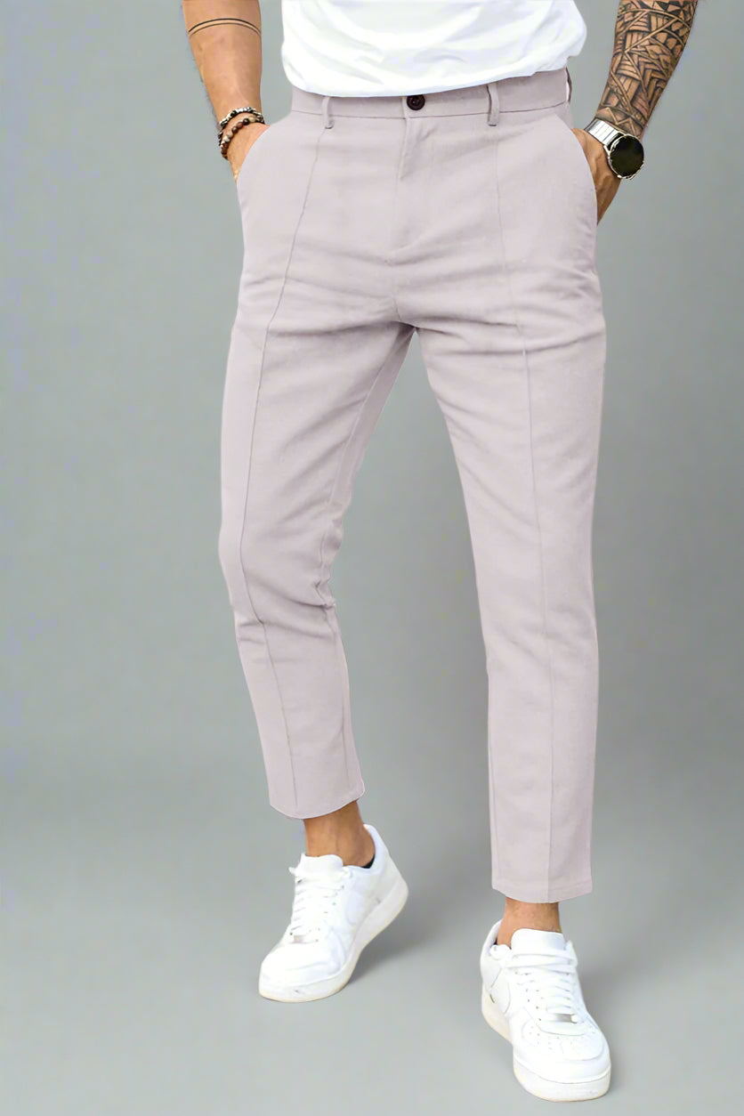 Men’s Slim Fit Trousers | Cropped Tailored Pants