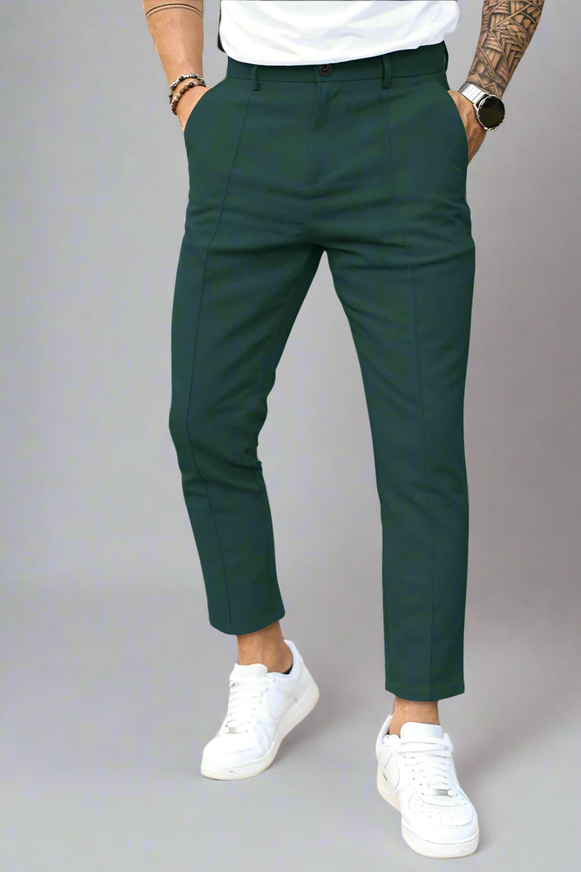 Men’s Slim Fit Trousers | Cropped Tailored Pants