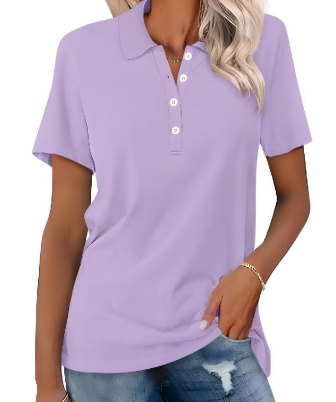 Women’s Casual Polo Shirt | Short Sleeve T Shirt Style