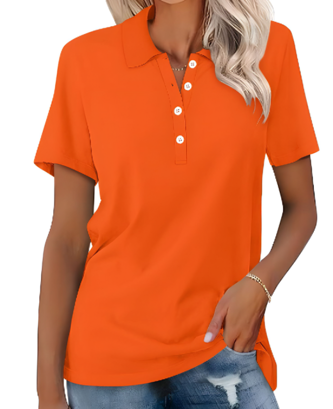 Women’s Casual Polo Shirt | Short Sleeve T Shirt Style