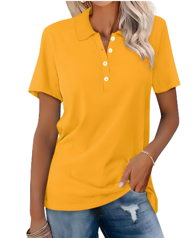 Women’s Casual Polo Shirt | Short Sleeve T Shirt Style